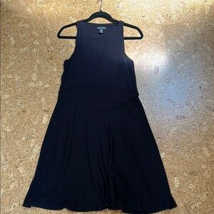 Athleta Black Sleeveless A-Line Dress